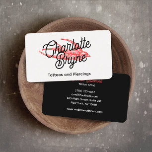Carte De Visite Tattoo Artiste avale rétro