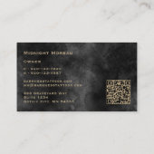 Carte De Visite Tattoo Artiste serpent Rose QR Code (Dos)