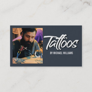 Carte De Visite Tattoo Artiste Typographie Photo