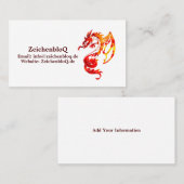 Carte De Visite Tattoo de Red Fire (Devant / Derrière)