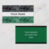 Carte De Visite Tattoo flammes & cercles motif + votre backgr. (Devant / Derrière)