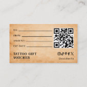 Carte De Visite Tattoo Gift Voucher (Dos)