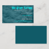 Carte De Visite Tattoo Inspired Ghosted Flame Background (Devant / Derrière)