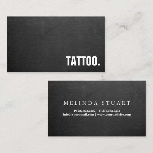 Carte De Visite Tattoo professionnel B (Devant / Derrière)