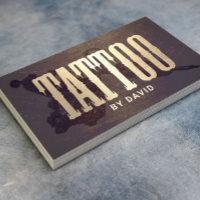 Tattoo Shop Tattoo Gun Vintage Gold Typography