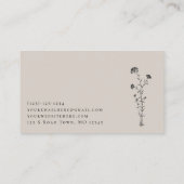 Carte De Visite Taupe and Linen Botanical Sprig (Dos)