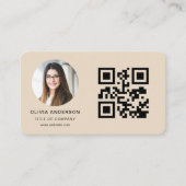 Carte de visite Taupe avec QR Code  (Devant)