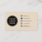 Carte de visite Taupe avec QR Code  (Dos)