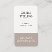 Carte De Visite Taupe Beige Professionnel (Devant)