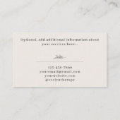 Carte De Visite Taupe Botanical Simple Modern (Dos)