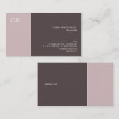 Carte De Visite Taupe et rose de duo (Devant / Derrière)