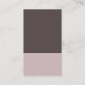 Carte De Visite Taupe et rose verticaux de duo (Dos)