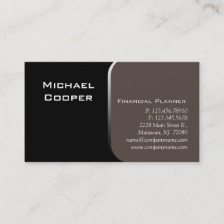 Carte De Visite Taupe professionnel de planificateur financier de