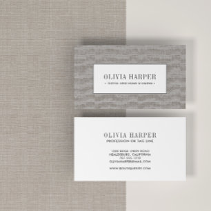 Carte De Visite Taupe   Simple Elegant Linge de maison professionn
