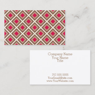 Carte De Visite Taupe, Taupe Légère, Diamants Ikat Rose Chaud STay