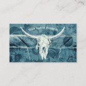 Carte De Visite Taureau bleu rustique de l'Ouest (Devant)