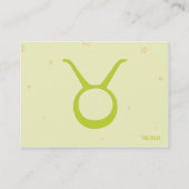 Carte De Visite Taureau - potelé (Dos)