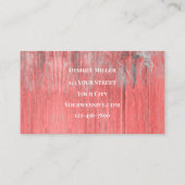 Carte De Visite Taureau Russe Rose Ouest Taureau Taureau Sur Le Bo (Dos)