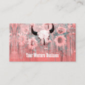 Carte De Visite Taureau Russe Rose Ouest Taureau Taureau Sur Le Bo (Devant)