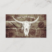 Carte De Visite Taureau rustique Brown de tournesol occidental (Devant)