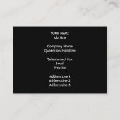 Carte De Visite Taureau. Signe d'astrologie de zodiaque. Noir (Dos)