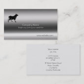Carte De Visite Taureau silhouette métallique (Devant / Derrière)