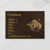 Carte De Visite Taureau simili cuir (Dos)