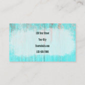 Carte De Visite Taureau Turquoise Russe Sur Le Bois (Dos)