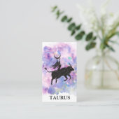 Carte De Visite *~* TAURUS Zodiac Astrologie Lectures Bleu rose (Debout devant)