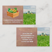 Carte De Visite Taux de production | Fermier sur tracteur (Devant / Derrière)