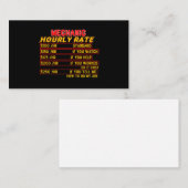 Carte De Visite Taux horaire mécanique (Devant / Derrière)