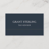 Carte De Visite Tax Advisor Navy Blue Professional (Devant)