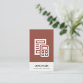 CARTE DE VISITE TAXE COMPTABLE DE L'ICÔNE CALCULATEUR MODERNE BROW (Debout devant)