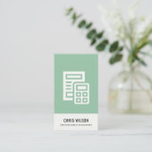 CARTE DE VISITE TAXE COMPTABLE DE L'ICÔNE CALCULATEUR MODERNE MINT (Debout devant)