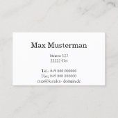 CARTE DE VISITE TAXI (Dos)