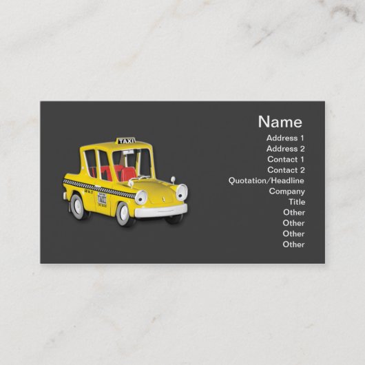 Carte De Visite Taxi (Devant)