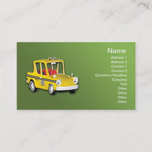 Carte De Visite Taxi (Devant)
