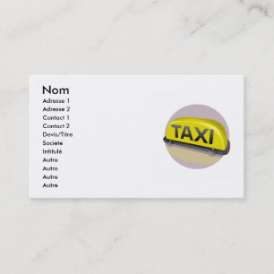 Carte De Visite Taxi