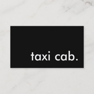 Carte De Visite taxi.