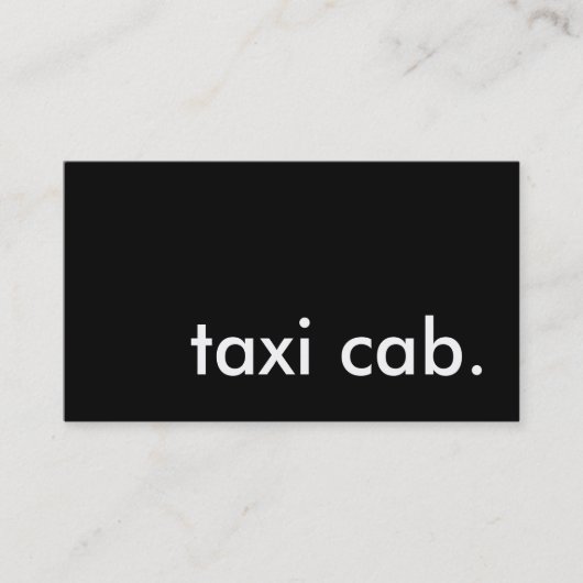Carte De Visite taxi. (Devant)