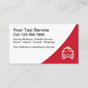 Carte De Visite Taxi à la mise en page moderne