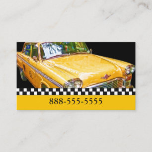 CARTE DE VISITE TAXI, CABS À CARREAUX