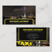 Carte De Visite Taxi chauffeur chauffeur chauffeur taxi jaune néon (Devant / Derrière)