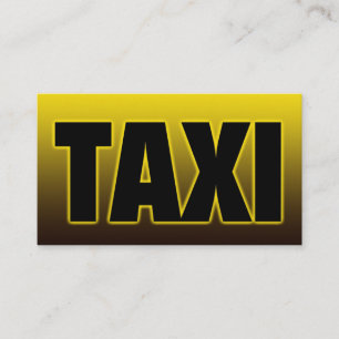 Carte De Visite Taxi chauffeur chauffeur taxi jaune lettres noires