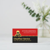 Carte De Visite Taxi Chauffeur Gold Chauffeur (Debout devant)