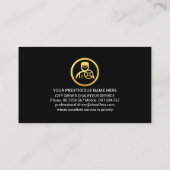 Carte De Visite Taxi Chauffeur Gold Chauffeur (Dos)