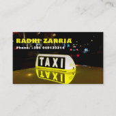 Carte De Visite Taxi conducteur professionnel Black & Yellow Auto (Devant)