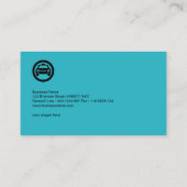 Carte De Visite Taxi de forme de couleur pastel géométrique créati (Dos)