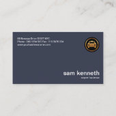 Carte De Visite Taxi de l'aéroport Creative Blue Airplane Runway (Dos)