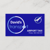 Carte De Visite Taxi de l'aéroport international Blue Orbit (Devant)